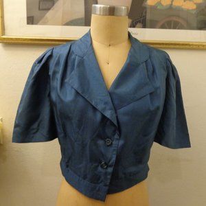 V.S.O.P Vintage Blue Silk Blouse Top